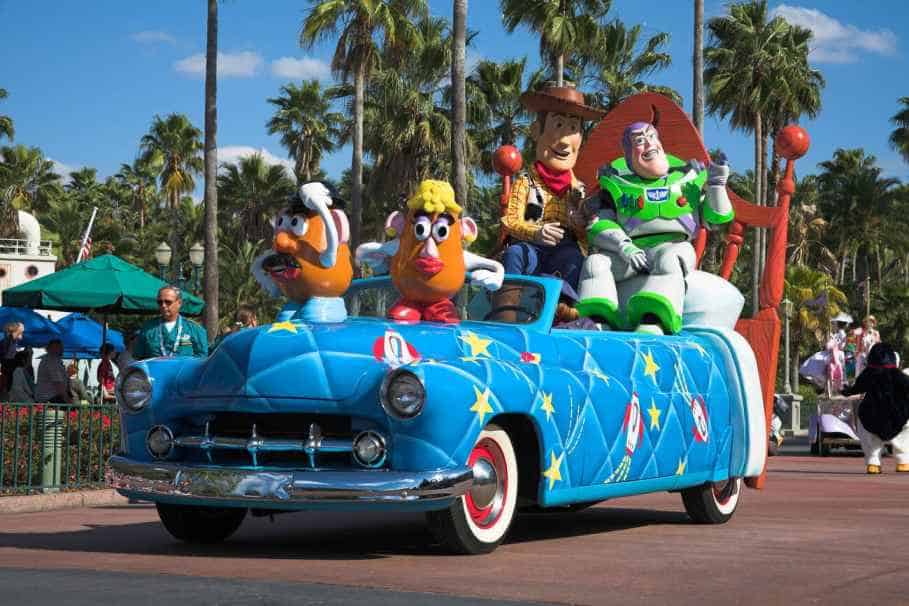 Buzz Lightyear, Potato Heads and Woody at Disney Hollywood Studios
