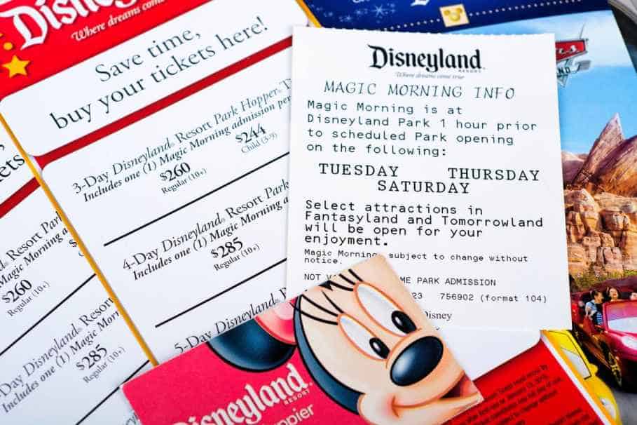 Different Tickets Options for Disney, Including Magic Morning, 3-Day Hopper etc