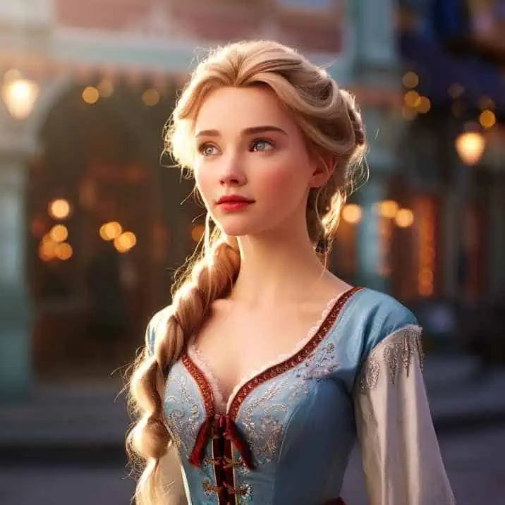 Elsa from Frozen at Disneyland
