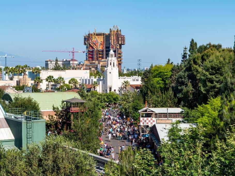 People Strolling near Carthay Circle and Guardians of the Galaxy at Disneyland California
