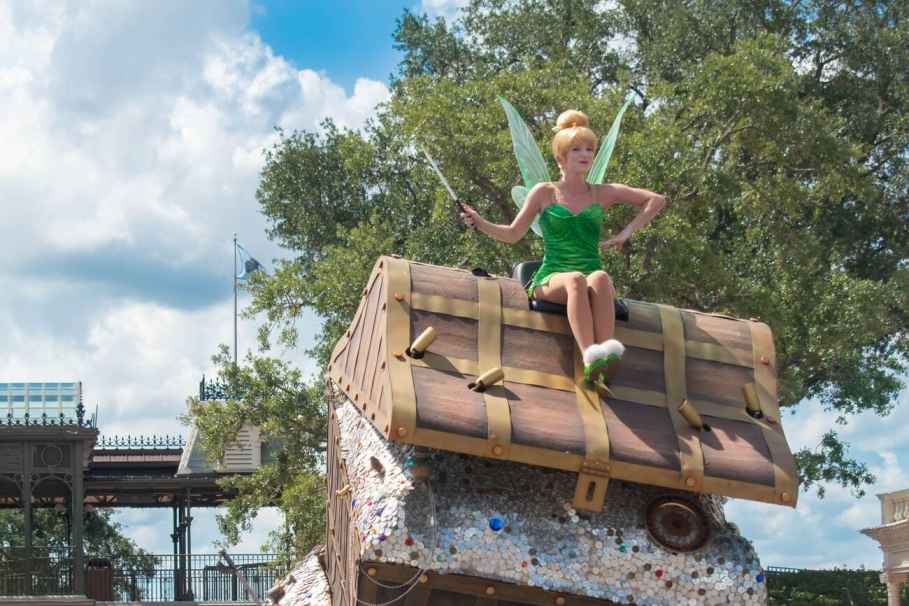 Tinker Bell on Parade Float at Magic Kingdom