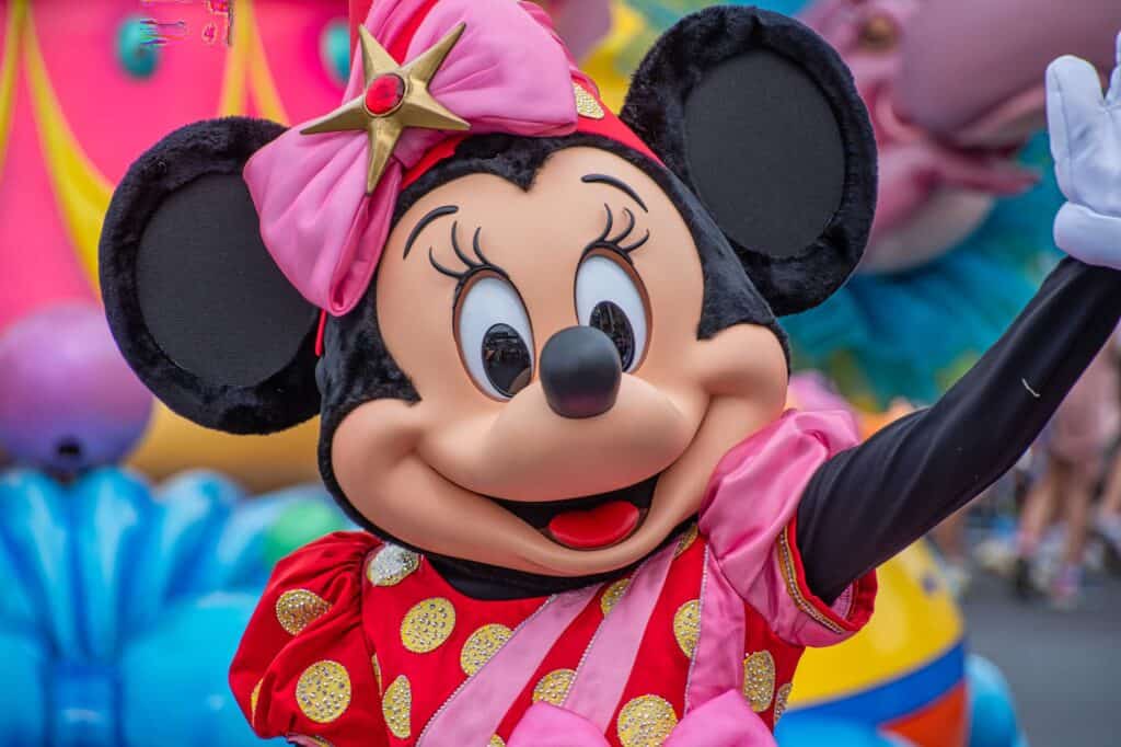 Minnie Mouse character at Disney Magic Kingdom