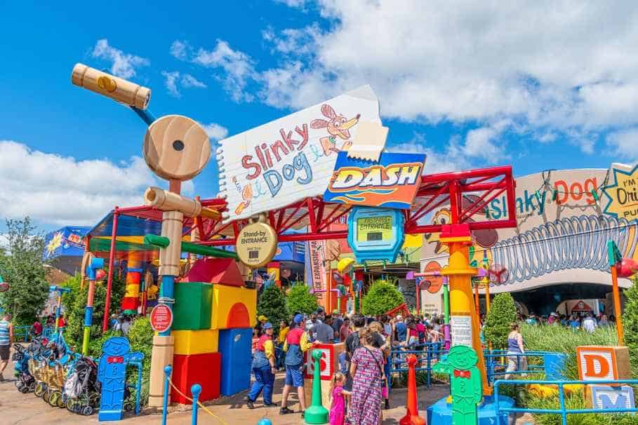 Front Entrance to Slinky Dog Dash Ride at Toy Story land in Hollywood Studios