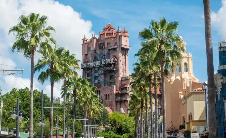 The Outside View of Tower of Terror Ride at Hollywood Studios in Walt Disney World