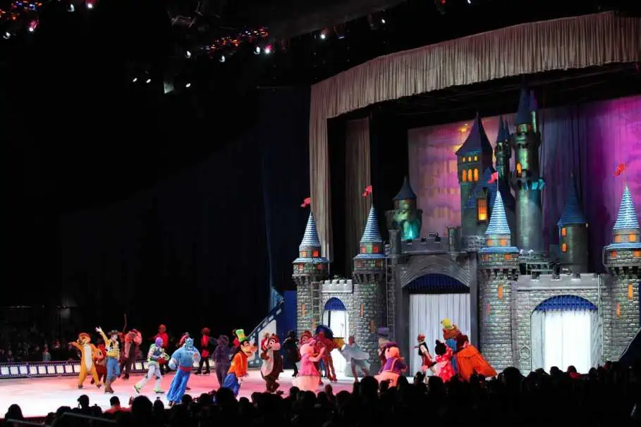 A scene in Disney on Ice show near the Centre Rows